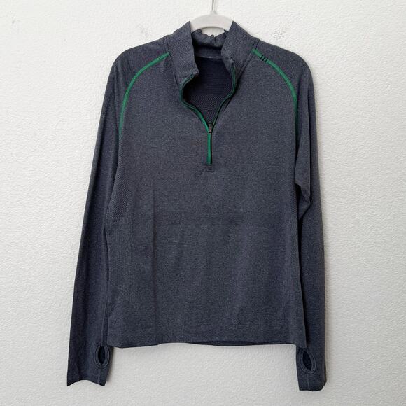 [Lululemon] Gray Metal Vent Tech Half Zip Long Sleeve Pullover Men's Sz Medium M - Picture 1 of 11